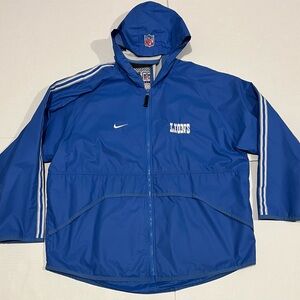Vintage Detroit Lions Nike Track Jacket Xl Retro Nfl Pro Line Rain Coat Y2k 90s